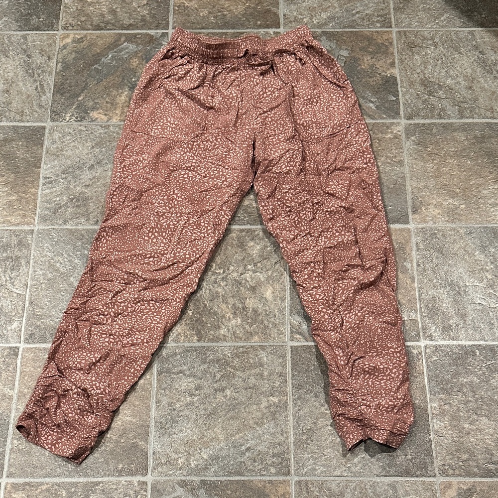 Thread & Supply Brown Patterned Pants - image 1